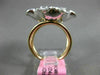 ESTATE LARGE .60CT WHITE & PINK DIAMOND 18K WHITE & PINK GOLD 3D FLOWER FUN RING