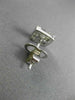 ESTATE .91CT DIAMOND 18KT WHITE GOLD 3D CLASSIC INVISIBLE SQUARE STUD EARRINGS