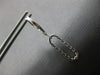 ESTATE .83CT DIAMOND 14K WHITE GOLD CLASSIC OPEN OVAL LEVERBACK HANGING EARRINGS