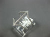 ESTATE WIDE .27CT DIAMOND 14KT WHITE GOLD 3D DOUBLE ANCHOR V SHAPE FUN LOVE RING