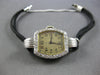 ANTIQUE LARGE .50CT OLD MINE DIAMOND PLATINUM ART DECO SQUARE LADY'S WATCH 28187