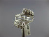 ESTATE WIDE .80CT DIAMOND 14KT WHITE GOLD INSERT WEDDING ANNIVERSARY RING #26107
