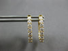 .95CT DIAMOND 18KT YELLOW GOLD 3D ROUND CLASSIC INSIDE OUT HOOP HANGING EARRINGS