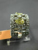 ESTATE LARGE 3.37CT WHITE & FANCY YELLOW DIAMOND 18KT TWO TONE GOLD 3D RING