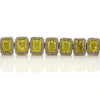 EXTRA LARGE 4.60CT WHITE & FANCY YELLOW DIAMOND 18KT 2 TONE GOLD TENNIS BRACELET