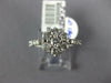 ESTATE 1.20CT DIAMOND 14KT WHITE GOLD 3D CLASSIC CLUSTER FLOWER LOVE RING