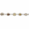 LARGE 8.33CT MULTI COLOR DIAMOND 18KT 2 TONE GOLD 3D MULTI SHAPE TENNIS BRACELET
