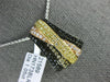 ESTATE LARGE 1.05CT MULTI COLOR DIAMOND 18KT TRI COLOR GOLD 3D X LOVE PENDANT
