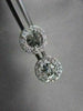 ANTIQUE .48CT 3D ROUND DIAMOND FILIGREE 14KT WHITE GOLD EARRINGS JACKET SETTINGS