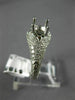 ANTIQUE WIDE .35CT DIAMOND 14KT WHITE GOLD 3D SEMI MOUNT ENGAGEMENT RING #15755