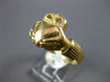 ESTATE LARGE 14KT YELLOW GOLD 3D CLASSIC IRISH CLADDAGH LOVE RING