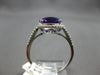 LARGE 2.66CT DIAMOND & AAA AMETHYST 14KT WHITE GOLD ROUND HALO FILIGREE FUN RING