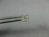 ESTATE .33CT DIAMOND 14KT 2 TONE GOLD ROUND SOLITAIRE HALO CLUSTER STUD EARRINGS