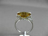 ANTIQUE 4.79CTW DIAMOND & EXTRA FACET CITRINE 14KT WHITE GOLD 3D BUTTERFLY RING