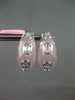 LARGE 37.55CT DIAMOND & AAA PINK QUARTZ 18KT WHITE GOLD CLIP ON HANGING EARRINGS