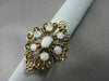 ANTIQUE LARGE FILIGREE AUSTRALIAN OPAL 1.30CTW 14KT YELLOW GOLD FLORAL RING !!!