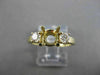 ESTATE .37CT DIAMOND 14KT YELLOW GOLD 3 STONE SEMI MOUNT ENGAGEMENT RING #18365