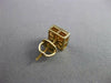 ESTATE 1.0CT DIAMOND 14KT TWO TONE GOLD 3D INVISIBLE SQUARE STUD EARRINGS #17965