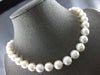 ESTATE LARGE AAA SOUTH SEA PEARL 14KT WHITE GOLD 3D CLASSIC LOVE NECKLACE #27951