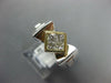 WIDE .87CT DIAMOND 14KT 2 TONE GOLD PRINCESS INVISIBLE SIDEWAY SQUARE MENS RING