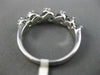 ESTATE .87CT WHITE & BLUE DIAMOND 14KT WHITE GOLD 5 STONE CRISS CROSS LOVE RING