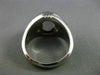 ESTATE WIDE 2.45CT DIAMOND & STAR SAPPHIRE 14K WHITE GOLD ETOILE MENS RING 25407