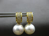 .43CT DIAMOND & AAA SOUTH SEA PEARL 18KT YELLOW GOLD MULTI ROW HANGING EARRINGS