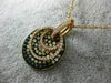LARGE 1.87CT FANCY COLOR DIAMOND 18KT ROSE & BLACK GOLD 3D PAVE CIRCULAR PENDANT