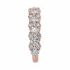 2.16CT DIAMOND 18KT ROSE GOLD 3D MULTI FLOWER 3/4TH ETERNITY ANNIVERSARY RING