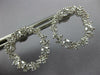 ESTATE 1.39CT DIAMOND 18KT WHITE GOLD 3D CLUSTER OPEN CIRCULAR FUN STUD EARRINGS