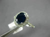 ESTATE 1.90CT DIAMOND & AAA OVAL SAPPHIRE 14K WHITE GOLD 3D HALO ENGAGEMENT RING