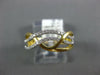 ESTATE .17CT DIAMOND 18KT WHITE & YELLOW GOLD 3D MULTI ROW WAVE FUN RING