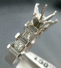 ESTATE WIDE 1.0CT DIAMOND 14K WHITE GOLD ROUND SEMI MOUNT ENGAGEMENT RING #19279