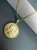 France 20 francs 1913 14K & 22K GOLD COIN WITH FRAME AND CHAIN BEAUTIFUL! #22303