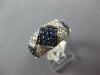 LARGE 2.10CT DIAMOND & AAA SAPPHIRE 18KT WHITE GOLD MULTI ROW X ANNIVERSARY RING