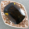 EXTRA LARGE 73.47CT DIAMOND & AAA SMOKY TOPAZ 18K ROSE GOLD 3D FILIGREE PENDANT
