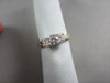 ESTATE 1.0CT 14KT WHITE & YELLOW GOLD PAST PRESENT FUTURE MILGRAIN DIAMOND RING