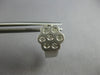 ESTATE .52CT DIAMOND 14KT WHITE GOLD FLOWER ETOILE HUGGIE FUN HANGING EARRINGS