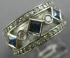 LARGE 3.40CT ROUND DIAMOND & AAA SAPPHIRE 14KT WHITE GOLD ETERNITY WEDDING RING