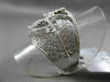 ANTIQUE LARGE 1.35CT DIAMOND 18KT WHITE GOLD 3 DIMENSIONAL LEAF FLORAL FUN RING