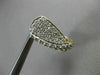 ESTATE .57CT DIAMOND 14KT WHITE & YELLOW GOLD 3D ELONGATED PAVE CLIP ON EARRINGS