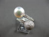 LARGE .80CT DIAMOND & AAA SOUTH SEA PEARL 18KT WHITE GOLD CRISS CROSS LOVE RING