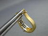WIDE .74CT DIAMOND 14KT 2 TONE GOLD 3D PRINCESS UMBRELLA HUGGIE HANGING EARRINGS