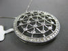 ESTATE LARGE 1.12CT DIAMOND 14KT WHITE GOLD CIRCULAR OPEN FILIGREE STAR PENDANT
