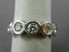 ESTATE WIDE 2.11CT DIAMOND 14K WHITE GOLD BEZEL ETERNITY ANNIVERSARY RING 17744