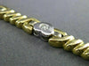ESTATE WIDE .45CT DIAMOND 14KT WHITE & YELLOW GOLD HEART LOVE BRACELET #15359