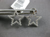 ESTATE .35CT DIAMOND 14KT WHITE GOLD CLASSIC OPEN STAR SCREWBACK STUD EARRINGS