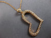 ESTATE LARGE .6CT DIAMOND 18K ROSE GOLD CLASSIC OPEN HEART FLOATING LOVE PENDANT