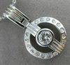 ESTATE .73CT DIAMOND 14KT WHITE GOLD 3D CIRCLE OF LOVE SOLITAIRE PENDANT #7554