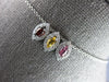 .54CT DIAMOND & AAA MULTI GEM 14K WHITE GOLD MARQUISE SHAPE & ROUND HALO PENDANT